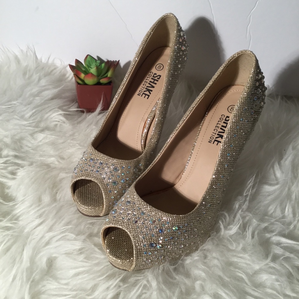 Shake Collection gold heels 8
